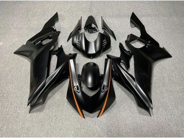 Acentos En Negro Mate & Naranja 2017-2021 R6 Carenados Moto