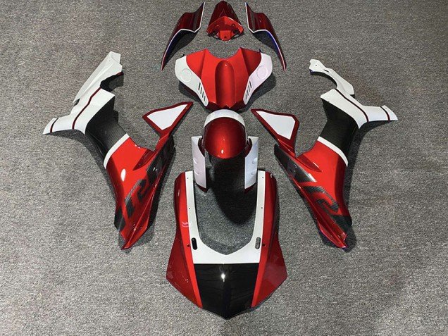 Acentos En Rojo & Fibra De Carbono 2015-2019 R1 Carenados Moto Acentos En Rojo & Fibra De Carbono 2015-2019 R1 Carenados Moto