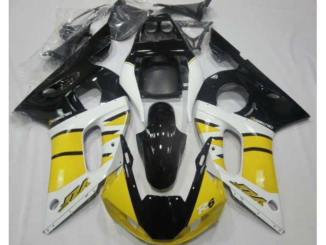 Amarillo Brillante & Negro 1998-2002 R6 Carenados Moto Amarillo Brillante & Negro 1998-2002 R6 Carenados Moto