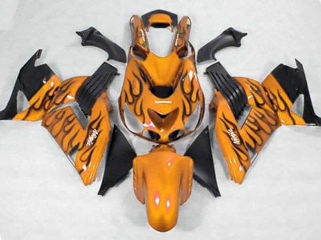 Amarillo Negro Llama 2006-2011 ZX14R Carenados Moto Amarillo Negro Llama 2006-2011 ZX14R Carenados Moto