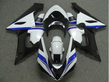 Azul Blanco & Negro 2005-2006 ZX6R Carenados Moto