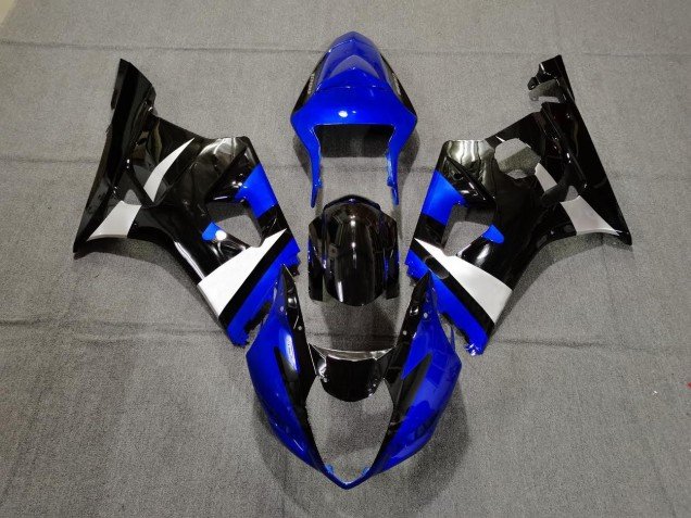 Azul Brillante Negro & Plateado 2003-2004 GSXR 1000 Carenados Moto Azul Brillante Negro & Plateado 2003-2004 GSXR 1000 Carenados Moto