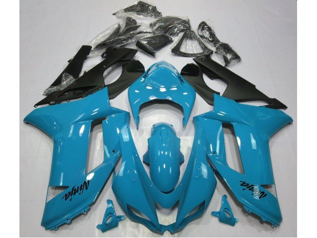 Azul Claro Brillante 2007-2008 ZX6R Carenados Moto Azul Claro Brillante 2007-2008 ZX6R Carenados Moto