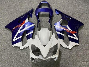 Azul Profundo & Blanco 2001-2003 CBR600 F4i Carenados Moto