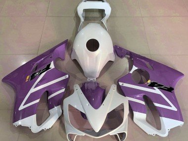Blanco Brillante & Morado 2001-2003 CBR600 F4i Carenados Moto