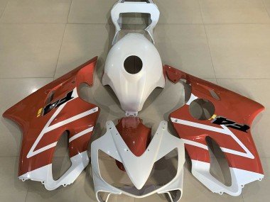 Blanco Brillante & Naranja 2001-2003 CBR600 F4i Carenados Moto