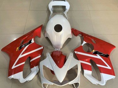 Blanco Brillante & Rojo 2001-2003 CBR600 F4i Carenados Moto