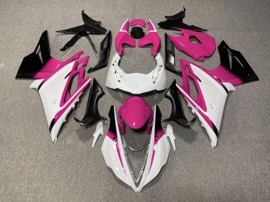 Blanco Brillante & Rosa 2013-2016 Daytona 675 Carenados Moto