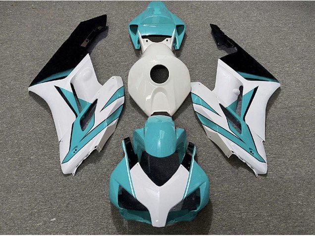 Blanco Cian & Negro Brillante 2004-2005 CBR1000RR Carenados Moto