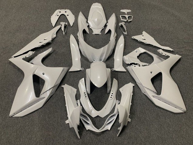 Blanco Liso Brillante 2009-2016 GSXR 1000 Carenados Moto