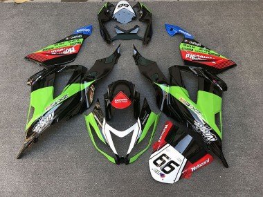 Carreras Estilo Verde 2013-2018 ZX6R Carenados Moto