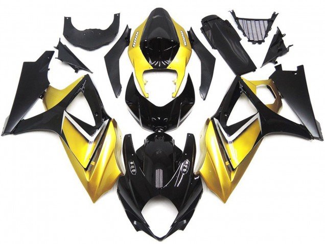 Estilo Personalizado OEM Amarillo Dorado 2007-2008 GSXR 1000 Carenados Moto Estilo Personalizado OEM Amarillo Dorado 2007-2008 GSXR 1000 Carenados Moto