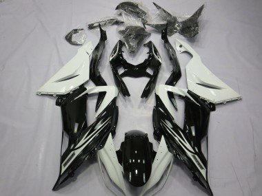 Liso Brillo Negro Blanco 2013-2018 ZX6R Carenados Moto