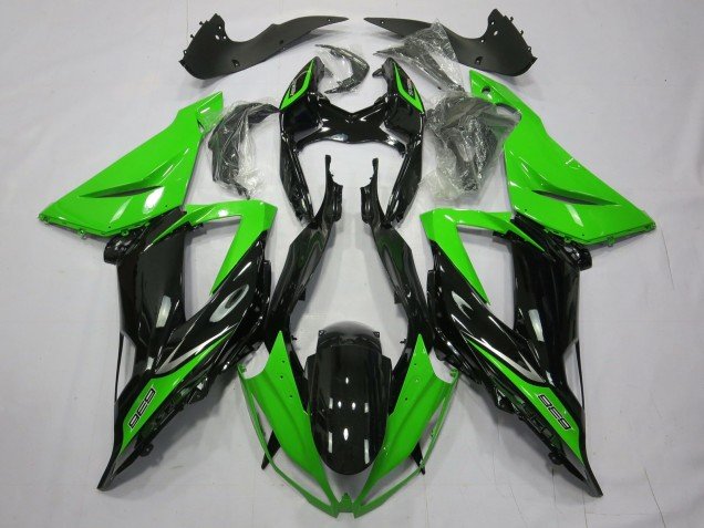 Liso Brillo Negro Verde 2013-2018 ZX6R Carenados Moto Liso Brillo Negro Verde 2013-2018 ZX6R Carenados Moto