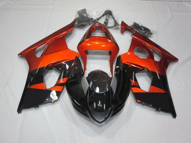Naranja Quemado & Negro 2003-2004 GSXR 1000 Carenados Moto Naranja Quemado & Negro 2003-2004 GSXR 1000 Carenados Moto