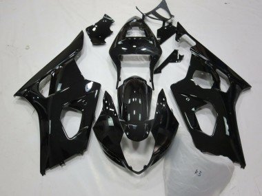 Negro Brillante 2003-2004 GSXR 1000 Carenados Moto