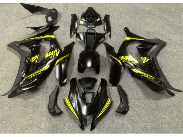 Negro Satinado & Amarillo 2016-2019 ZX10R Carenados Moto Negro Satinado & Amarillo 2016-2019 ZX10R Carenados Moto