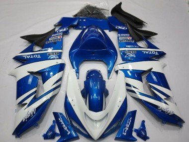 Ninja Azul Blanco 2006-2007 ZX10R Carenados Moto