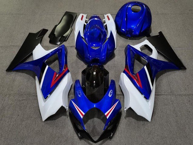 OEM Estilo Azul Brillante & Blanco 2007-2008 GSXR 1000 Carenados Moto OEM Estilo Azul Brillante & Blanco 2007-2008 GSXR 1000 Carenados Moto