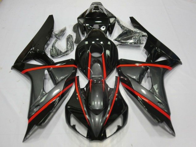 Plata & Negro 2006-2007 CBR1000RR Carenados Moto