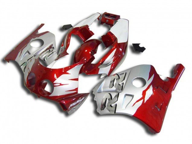 Plata Rojo & Blanco 1990-1998 CBR250RR Carenados Moto