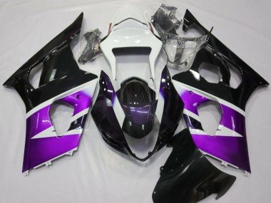 Púrpura Brillante & Blanco 2003-2004 GSXR 1000 Carenados Moto