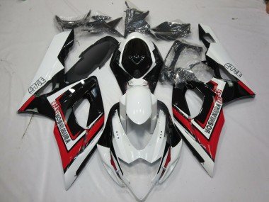 Rojo Blanco & Negro 2005-2006 GSXR 1000 Carenados Moto
