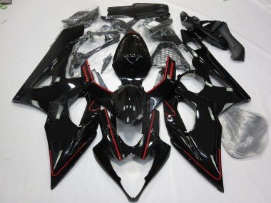 Rojo Brillante & Negro 2005-2006 GSXR 1000 Carenados Moto