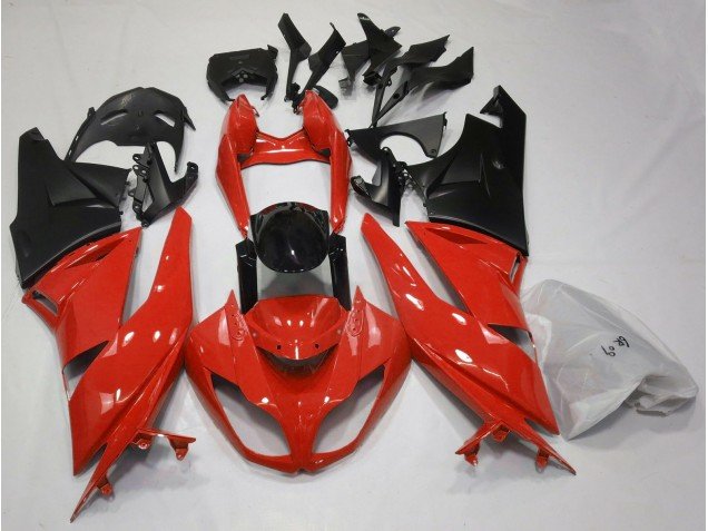 Rojo Brillante & Negro 2009-2012 ZX6R Carenados Moto