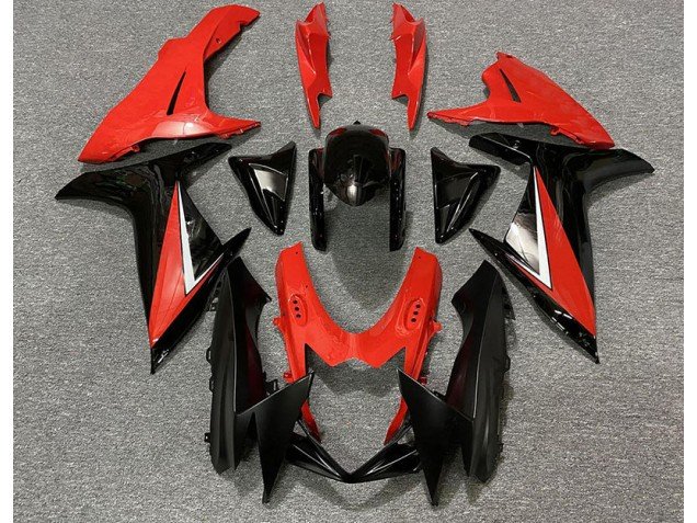 Rojo Brillante & Negro 2011-2024 GSXR 600-750 Carenados Moto Rojo Brillante & Negro 2011-2024 GSXR 600-750 Carenados Moto