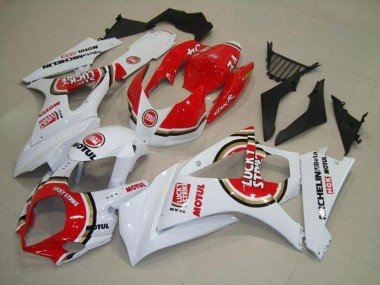 Rojo Lucky Strike 2007-2008 GSXR 1000 Carenados Moto