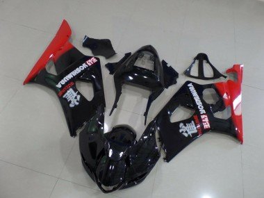 Rojo & Negro 2003-2004 GSXR 1000 Carenados Moto