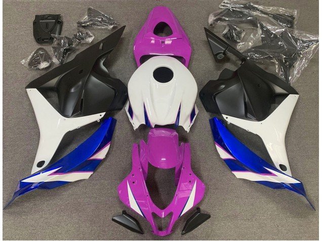 Rosa Brillo Blanco & Azul 2009-2012 CBR600RR Carenados Moto Rosa Brillo Blanco & Azul 2009-2012 CBR600RR Carenados Moto
