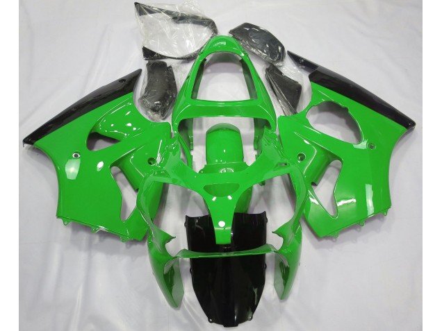 Verde Brillante & Negro 2000-2002 ZX6R Carenados Moto
