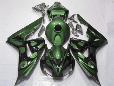 Verde Brillante & Negro 2006-2007 CBR1000RR Carenados Moto
