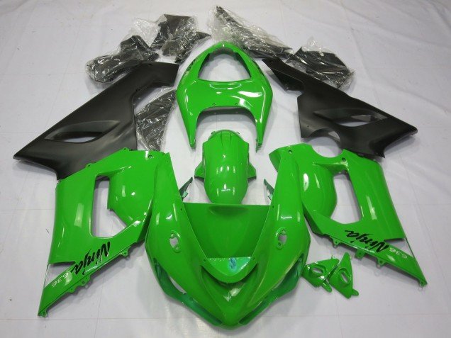Verde Negro 2005-2006 ZX6R Carenados Moto