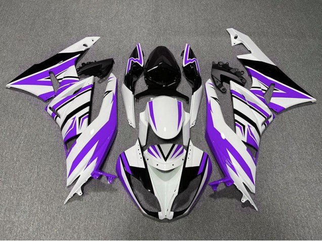 Zag Morado Blanco & Negro 2009-2012 ZX6R Carenados Moto
